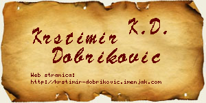 Krstimir Dobriković vizit kartica